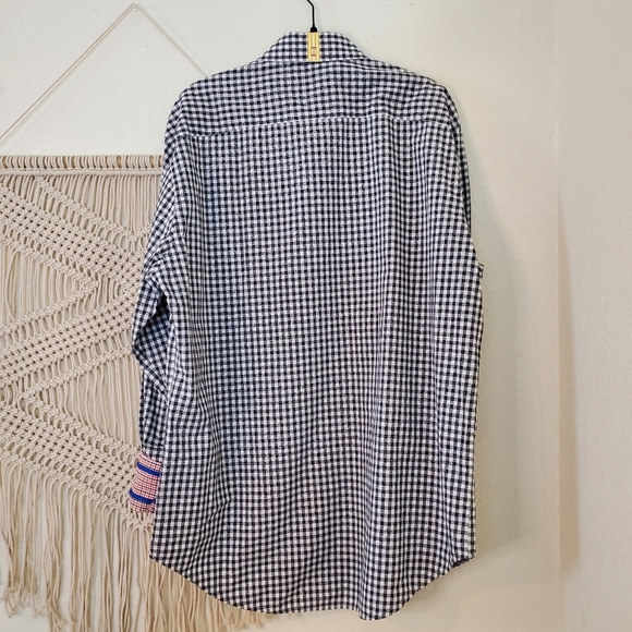 Robert Graham Gingham Paisley Water Print Button down! Size XL. - Picture 4 of 8